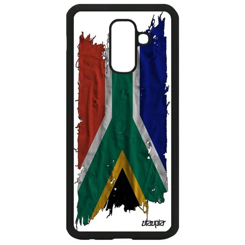 фото Чехол для мобильного galaxy a6 plus 2018, "флаг южной африки на ткани" патриот utaupia