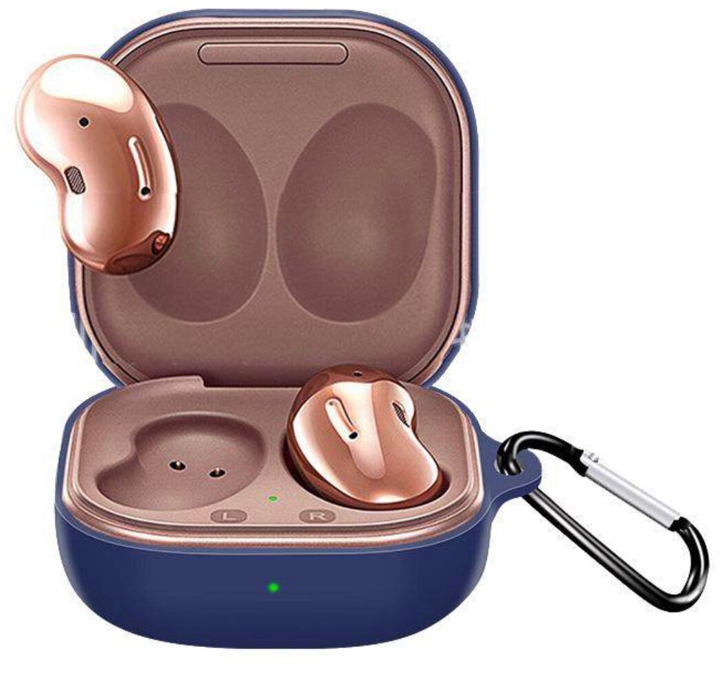 Чехол для Samsung Galaxy Buds Live / Galaxy Buds Pro / Galaxy Buds 2 / Galaxy Buds 2 Pro темно-синий — фото 1