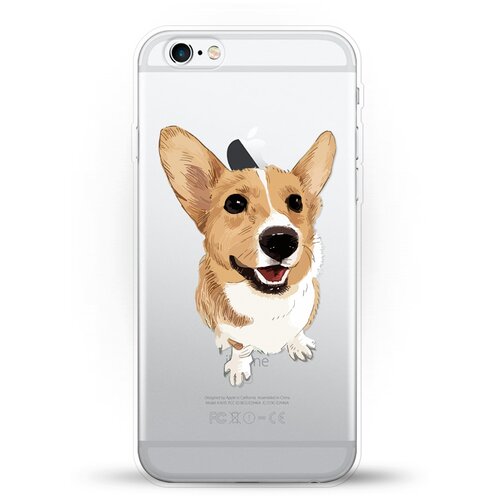 фото Силиконовый чехол хороший корги на apple iphone 6/iphone 6s andy & paul