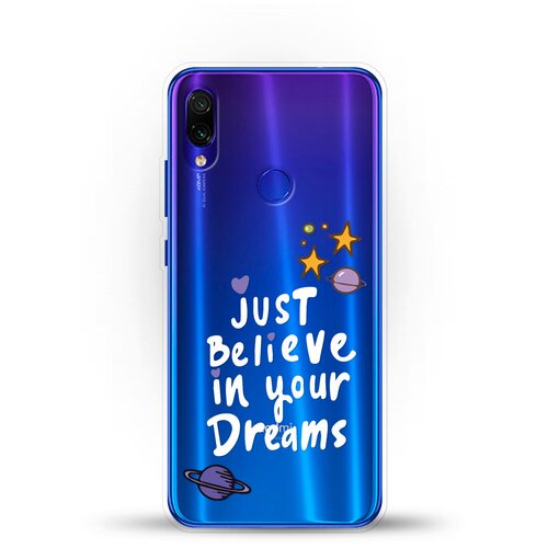 фото Силиконовый чехол just believe на xiaomi redmi note 7 pro andy & paul
