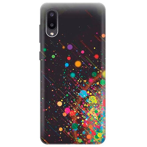 фото Ультратонкий силиконовый чехол-накладка для samsung galaxy a02 с принтом "яркое настроение" gosso