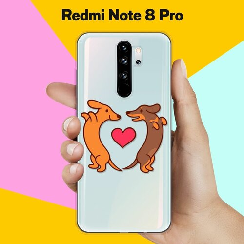 Силиконовый чехол Love Таксы на Xiaomi Redmi Note 8 Pro силиконовый чехол длинные таксы на xiaomi redmi note 9 pro