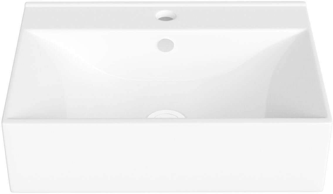 Накладная/подвесная раковина Helmken, ширина умывальника 45 см, белый цвет - фотография № 13