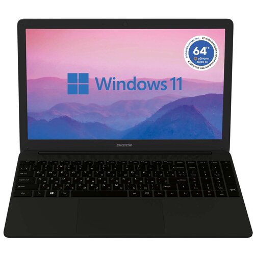 Ноутбук Digma EVE 15 P417 156 IPS Intel Celeron N4000 11ГГц 2-ядерный 8ГБ 256ГБ SSD Intel 3147000₽