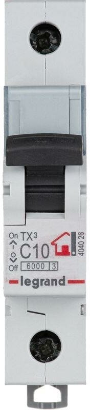 404026 Автоматический выключатель Legrand TX3 10А 1п C, 6 кА