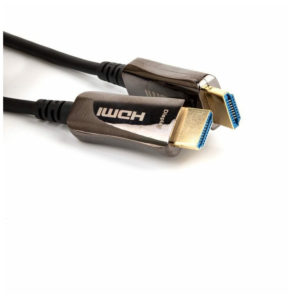 Кабель аудио-видео VCOM, HDMI (m) - HDMI (m) , ver 2.0, 50м, GOLD черный [d3742a-50m] Noname - фото №7