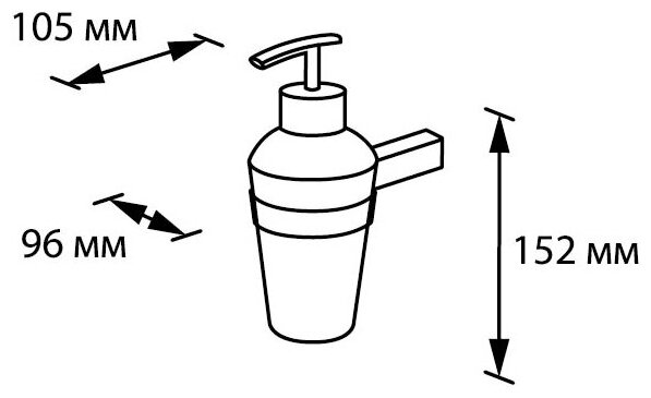 Дозатор настенный для жидкого мыла 9,6 х 15,2 х 10,5 Сleo - фотография № 10