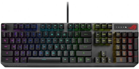 Клавиатура Asus ROG Strix Scope RX механическая, Red switches, черная (90MP0240-BKRA00)