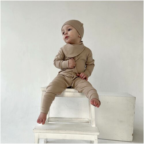 Комбинезон ALARYSPEOPLE для малышей Моно, открытая стопа, размер 68, бежевый