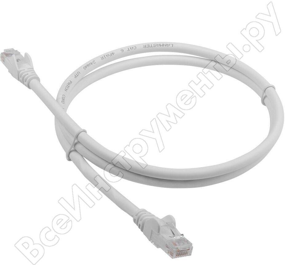 Патч-корд RJ45 - RJ45, 4 пары, UTP, категория 5е, 1 м, красный, LSZH, LANMASTER - фото №7