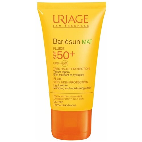 Эмульсия Uriage Bariesun Bariesun Mat Fluid SPF 50+, Матирующая эмульсия SPF 50+, 50 мл идеальная матирующая эмульсия perfect matte fluid 40 мл