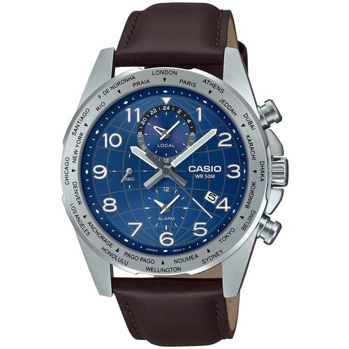 Наручные часы CASIO Collection Men MTP-W500L-2A, серебряный, синий