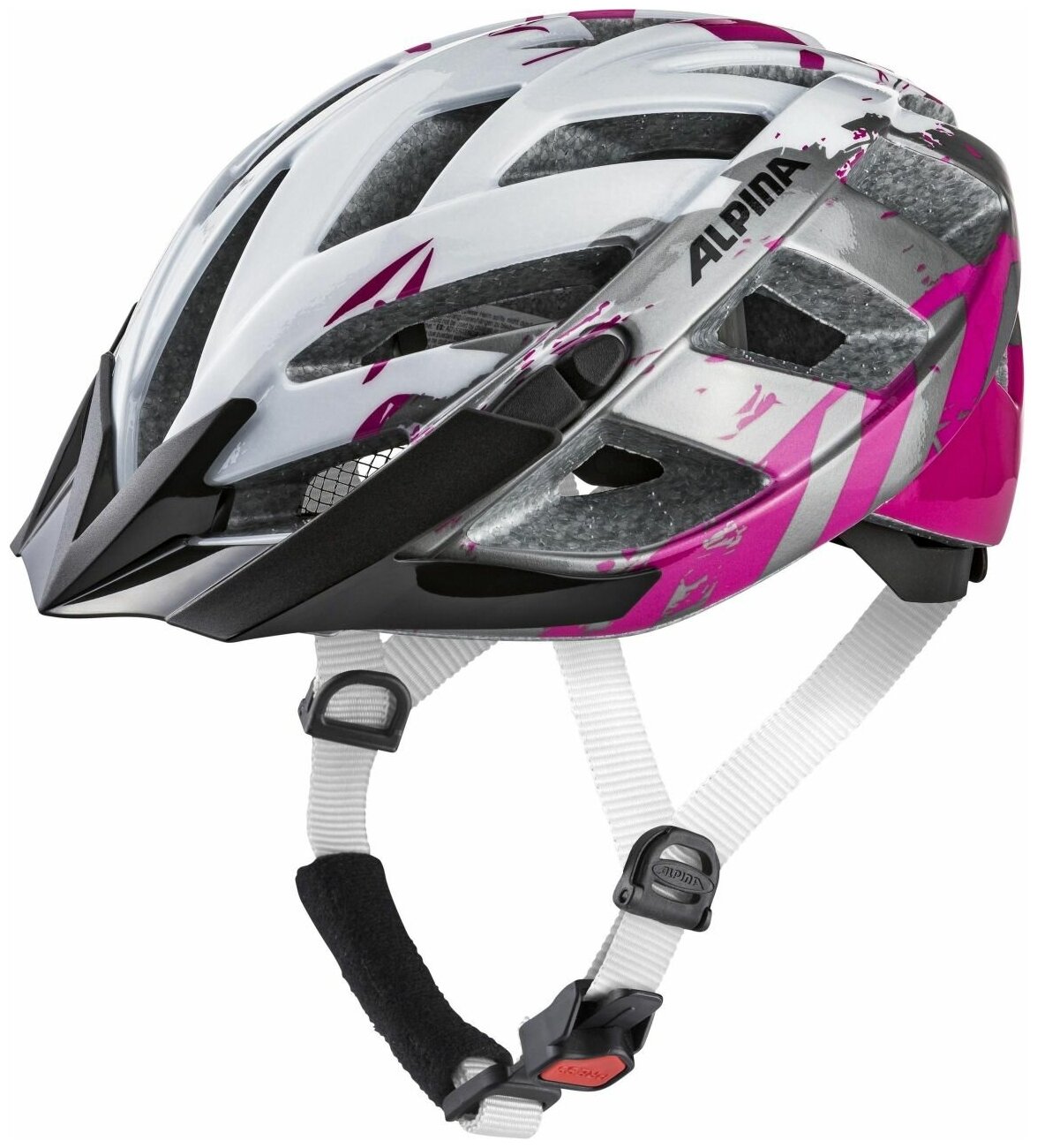 Велошлем Alpina 2021 Panoma 2.0 Pearl White/Magenta Gloss (см:56-59)