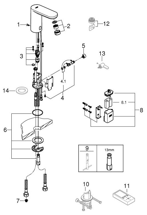 Бесконтактный смеситель GROHE - фото №4