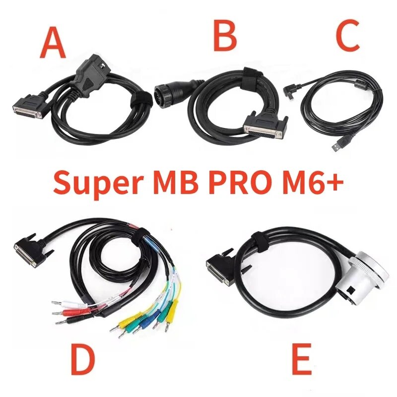 Кабель OBD, 14-контактный кабель, USB-кабель, 38-контактный кабель для Super MB PRO M6+ D