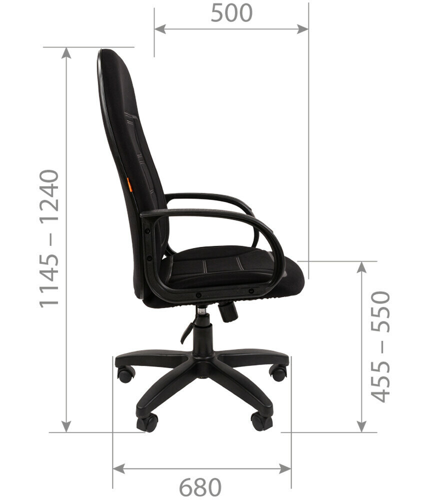 Кресло Chairman 727 Ткань OS-01 черная