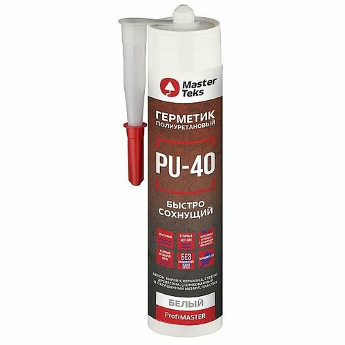 Герметик MasterTeks PM полиуретановый быстросохнущий PU-40 0,28 белый