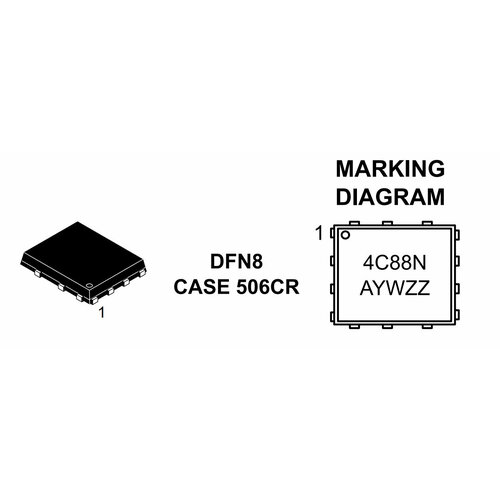 Микросхема NTMFD4C88N Dual N-Channel MOSFET 30V 24A DFN8 41000₽