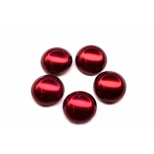 Glass Pearl Cabochon 10мм, цвет 10185 Brick, 756-010, 5шт 60pcs 8mm 35mm round glass cabochon eye image mix shape glass cabochons jewelry findigns