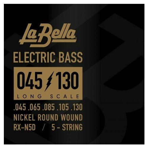 Струны для бас-гитары La Bella RX-N5D RX Nickel 45-130