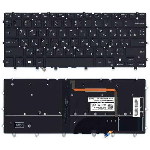 Клавиатура для ноутбука Dell Precision 5510 черная с подсветкой клавиатура для dell precision 3510 ноутбука с подсветкой