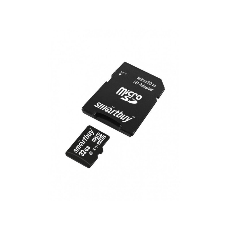 Карта памяти SmartBuy microSDHC 32Gb UHS-I Cl10 +ад SB32GBSDCL10-01