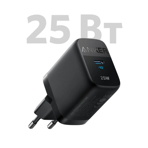 Сетевое зарядное устройство Anker 312 USB-C 25W A2642G11 черный сетевое зарядное устройство samsung adaptive fast charge 25вт чёрный
