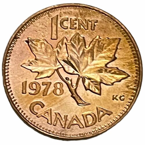 Канада 1 цент 1978 г. (2) канада 1 доллар 1978 г xi игры содружества эдмонтон 1978