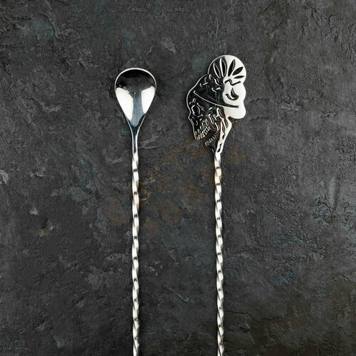 Барная ложка Cocktail Design Skull (011114)