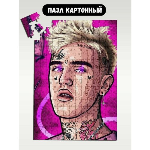 Пазл картонный 39,5х28 см, размер А3, 300 деталей, модель Музыка Lil Peep (Лил Пип, rap, hip - 1680 пазл картонный 29x20 см размер а4 120 деталей модель музыка lil peep лил пип rap hip 1680