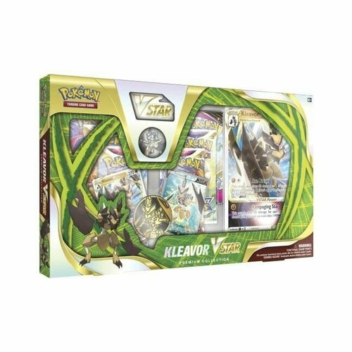 Настольная игра Pokemon TCG - Kleavor VSTAR Premium Collection на английском языке pokemon ultra редкая флеш карта пикачу чаризард eus mewtwo game battle collection card английская версия vmax vstar детская игрушка