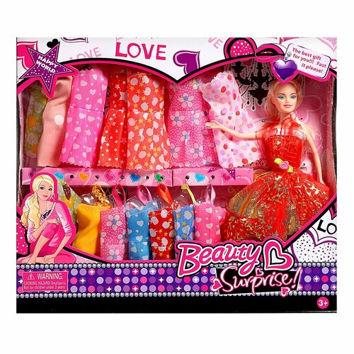 Кукла-модель «Лида» с набором платьев, микс кукла модель лида с набором платьев микс