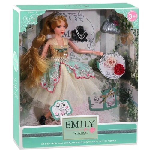 кукла с аксессуарами 30см Кукла Emily. Мятная серия с аксессуарами, 30см - ABtoys [WJ-12659]