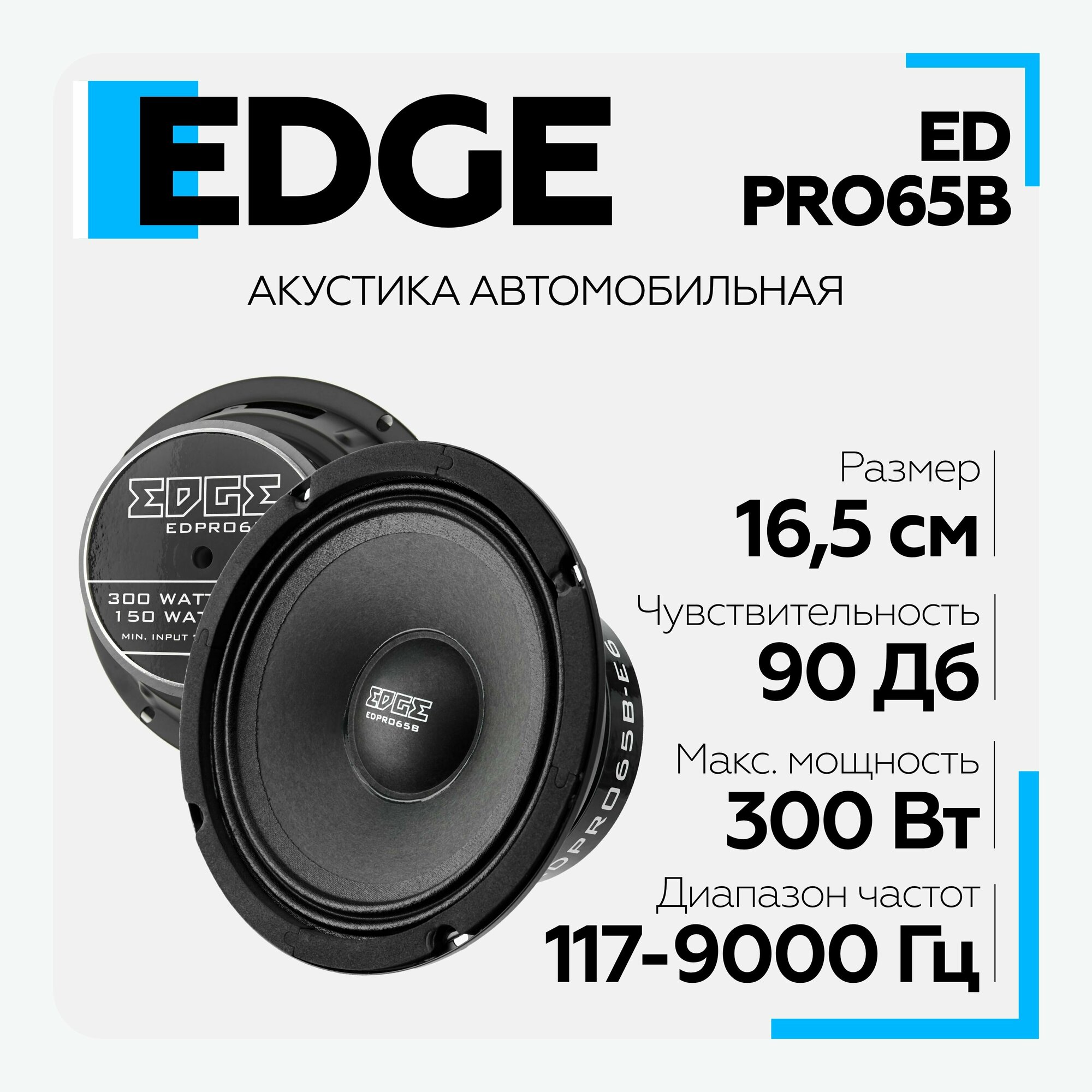 Акустическая система EDGE EDPRO65B-E6 (2 шт.) мидбасс