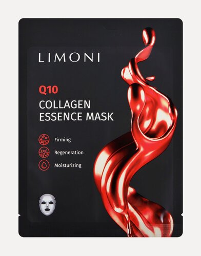 Изображение товара LIMONI Маска для лица Collagen Essence Mask с коэнзимом Q10 и коллагеном антивозрастная, 23 г