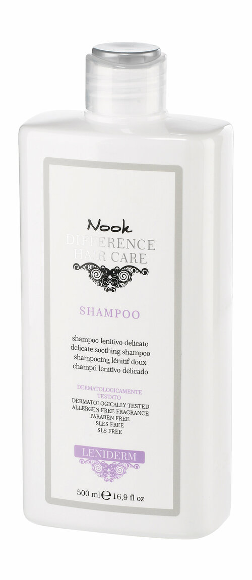 NOOK Leniderm Shampoo Шампунь для чувствительной кожи головы успокаивающий, 500 мл