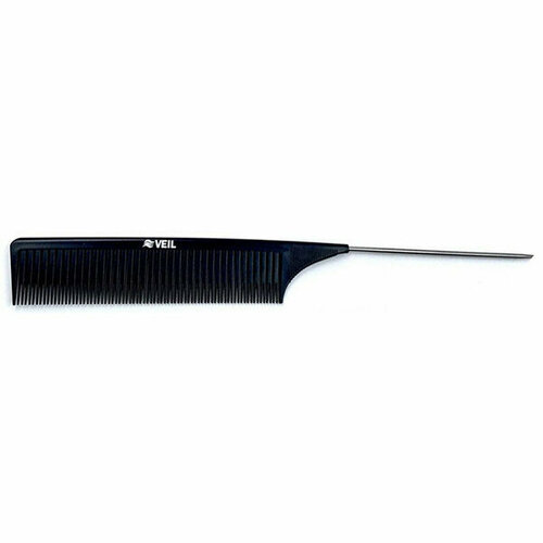 Расчёска для мелирования Veil NO:26Ч, металлическая спица, 26 см черный -2шт