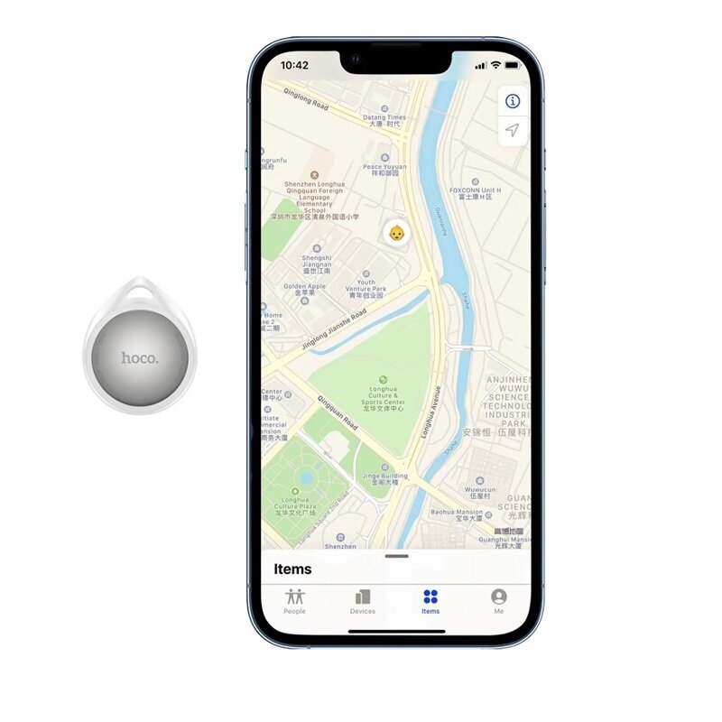 GPS-трекер маячок брелок AirTag DI29 Plus для автомобиля, для iPhone, ключей, животных, одежды белый — фото 1