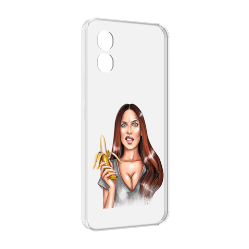 Чехол MyPads девушка-с-бананом для Honor X5 задняя-панель-накладка-бампер