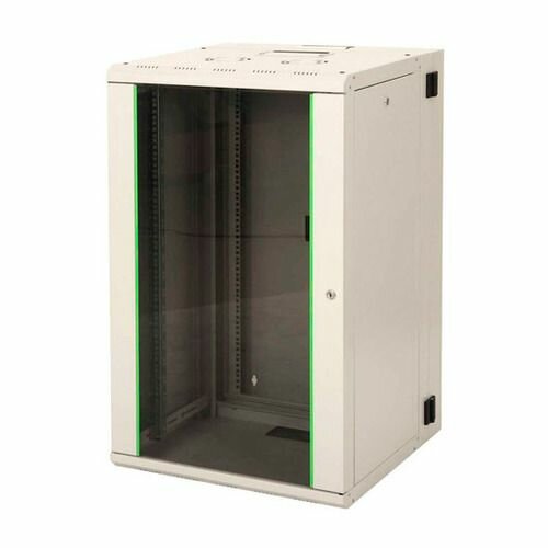 Шкаф коммутационный LANDE LN-PR20U6045-BL-111 настенный стеклянная передняя дверь 20U 600x996x450 мм