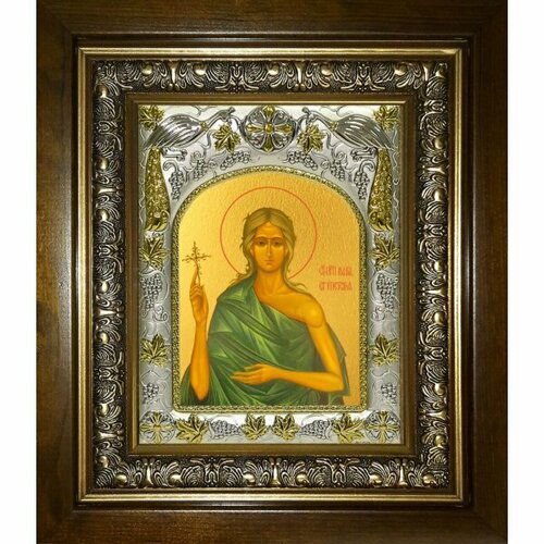 Икона Мария Египетская, 14x18 см, в деревянном киоте 20х24 см, арт вк-4872