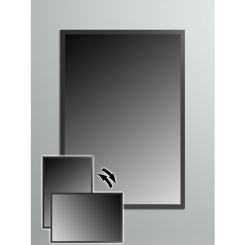 Зеркало настенное Стронг 3 1600х1200мм в стиле лофт Черный 120 x 2 x 160 см 21758₽