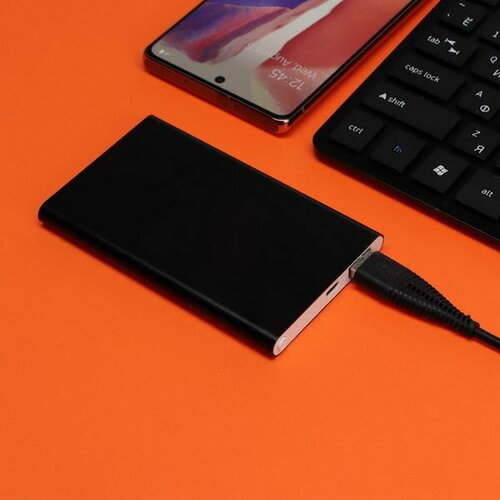 Внешний аккумулятор LuazON PB-17 4000 мАч USB 1 А индикатор тонкий корпус металл чёрный 210400₽