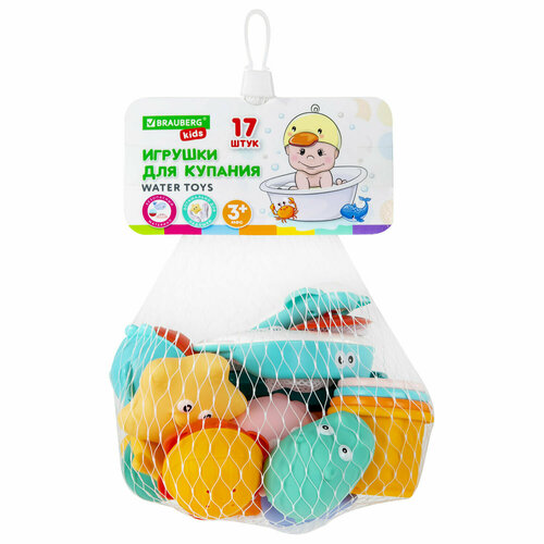 Игрушки BRAUBERG 665187 игрушки для ванной детские резиновые lala kids животные