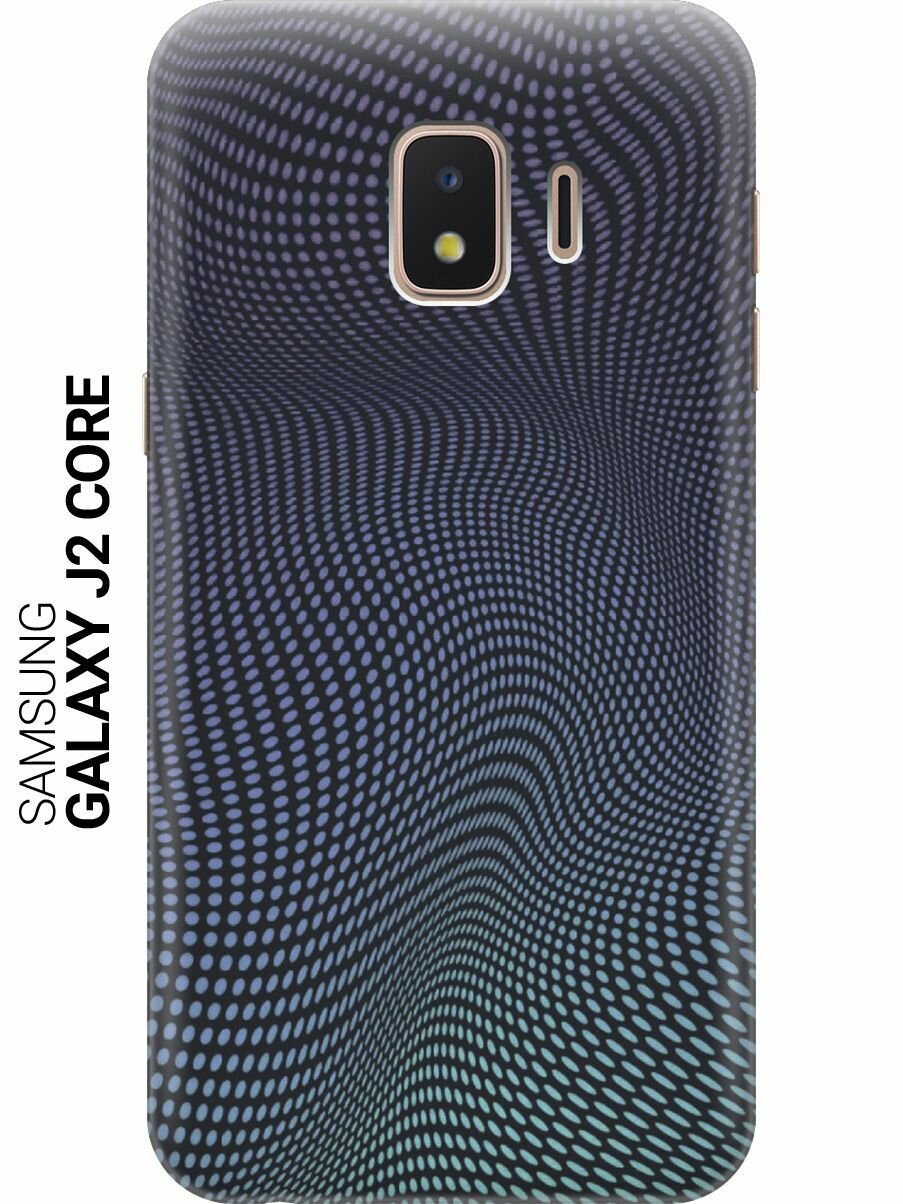 Силиконовый чехол на Samsung Galaxy J2 Core / Самсунг Джей 2 Кор с принтом "Изгибы из точек"