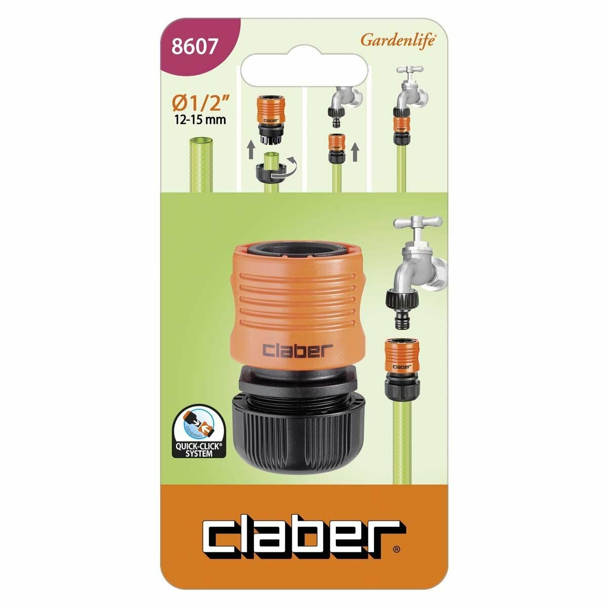 Коннектор Claber для шланга 1/2 8607 - фото №2