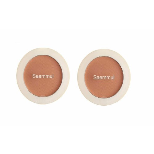 The Saem Румяна компактные Saemmul Single Blusher CR06 Desert Peach, 5 гр, 2 шт the saem румяна компактные prism light cr01 full shot