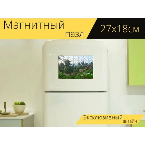 Магнитный пазл Мусульманская, мечеть, мусульманин на холодильник 27 x 18 см.