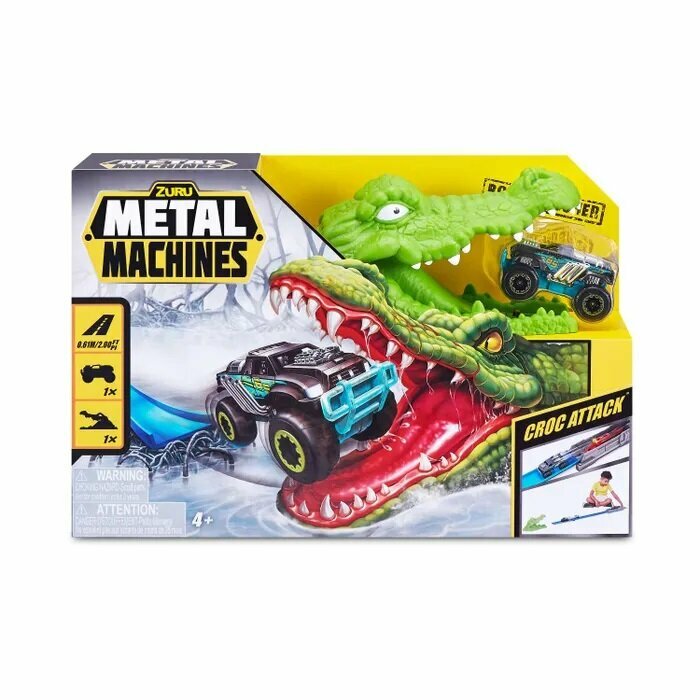 Игровой набор Zuru Metal Machines с машинкой трек Крокодил 6718