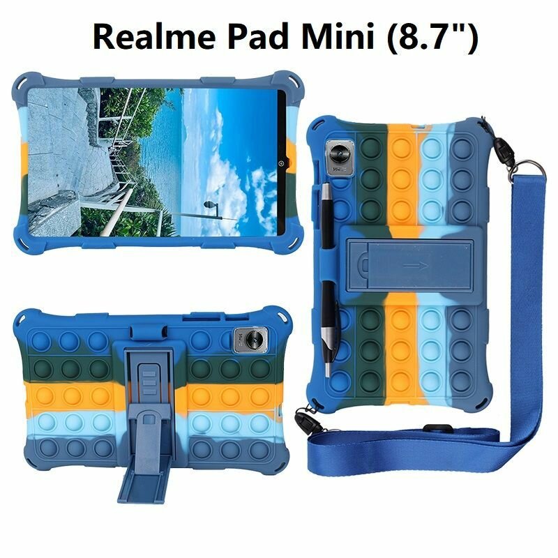 Защитный чехол MyPads для Realme Pad Mini (RMP2105) 8,7", устойчивый к падениям, с плечевым ремнем